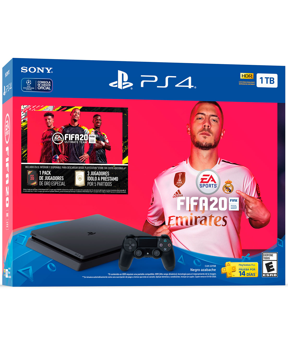CONSOLA PLAYSTATION 4 SLIM NEGRO 1TB CON FIFA 20