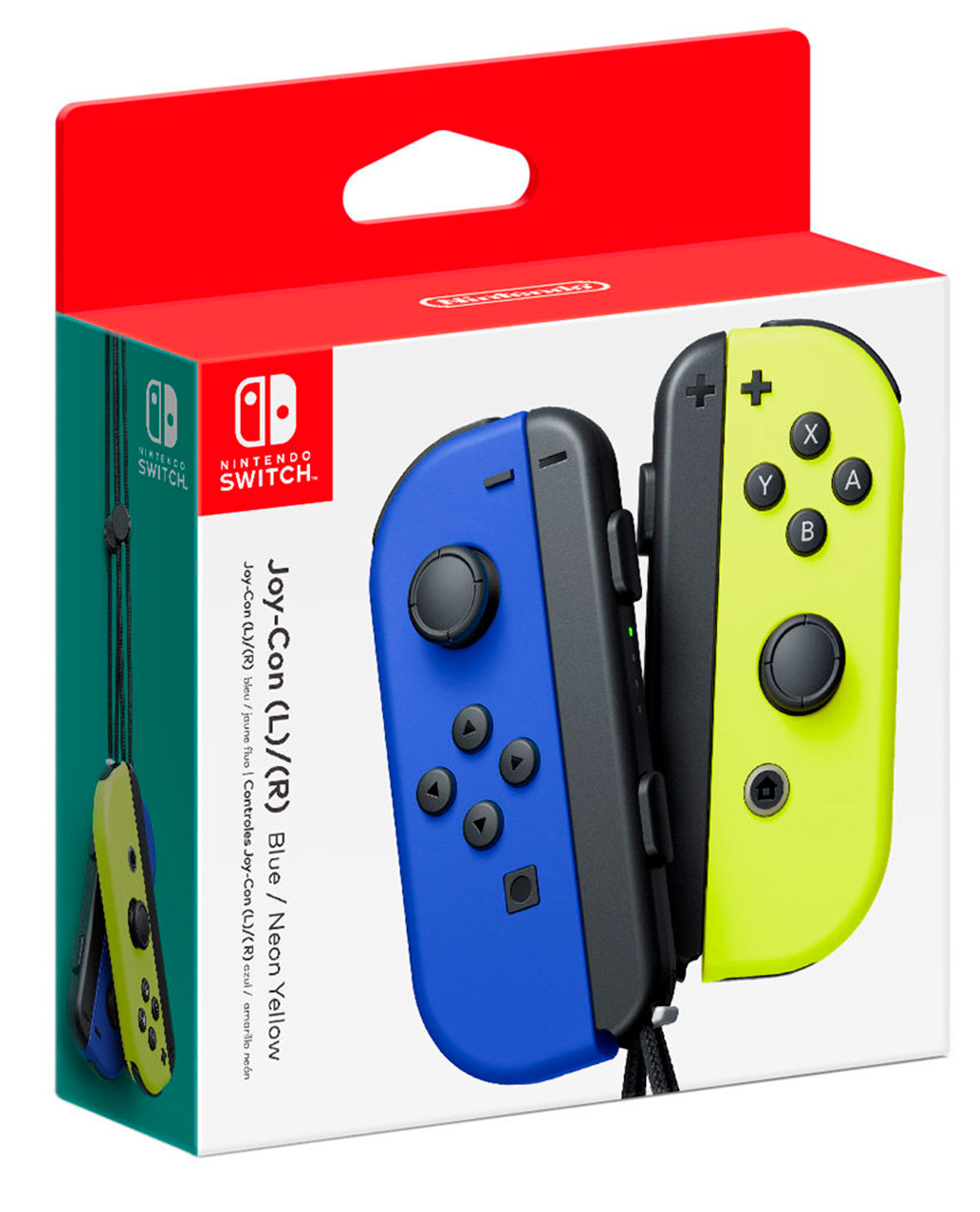 CONTROLES JOY CON L R AZUL Y AMARILLO NEON - Image 2