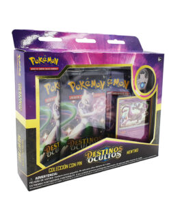 CAJA POKEMON TRADING CARD GAME DESTINOS OCULTOS MEWTO Y MEW COLECCION PIN ESP