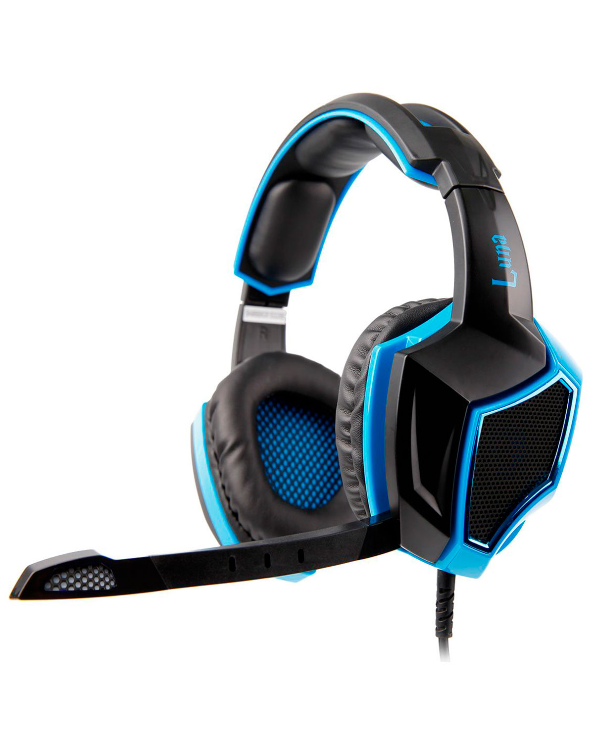 HEADSET PC ALAMBRICO SADES LUNA NEGRO Y AZUL