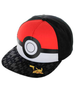 GORRA SNAPBACK POKEMON POKE BALL NEGRA