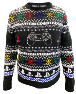 SUETER DE NAVIDAD PLAYSTATION NEGRO MEDIANO