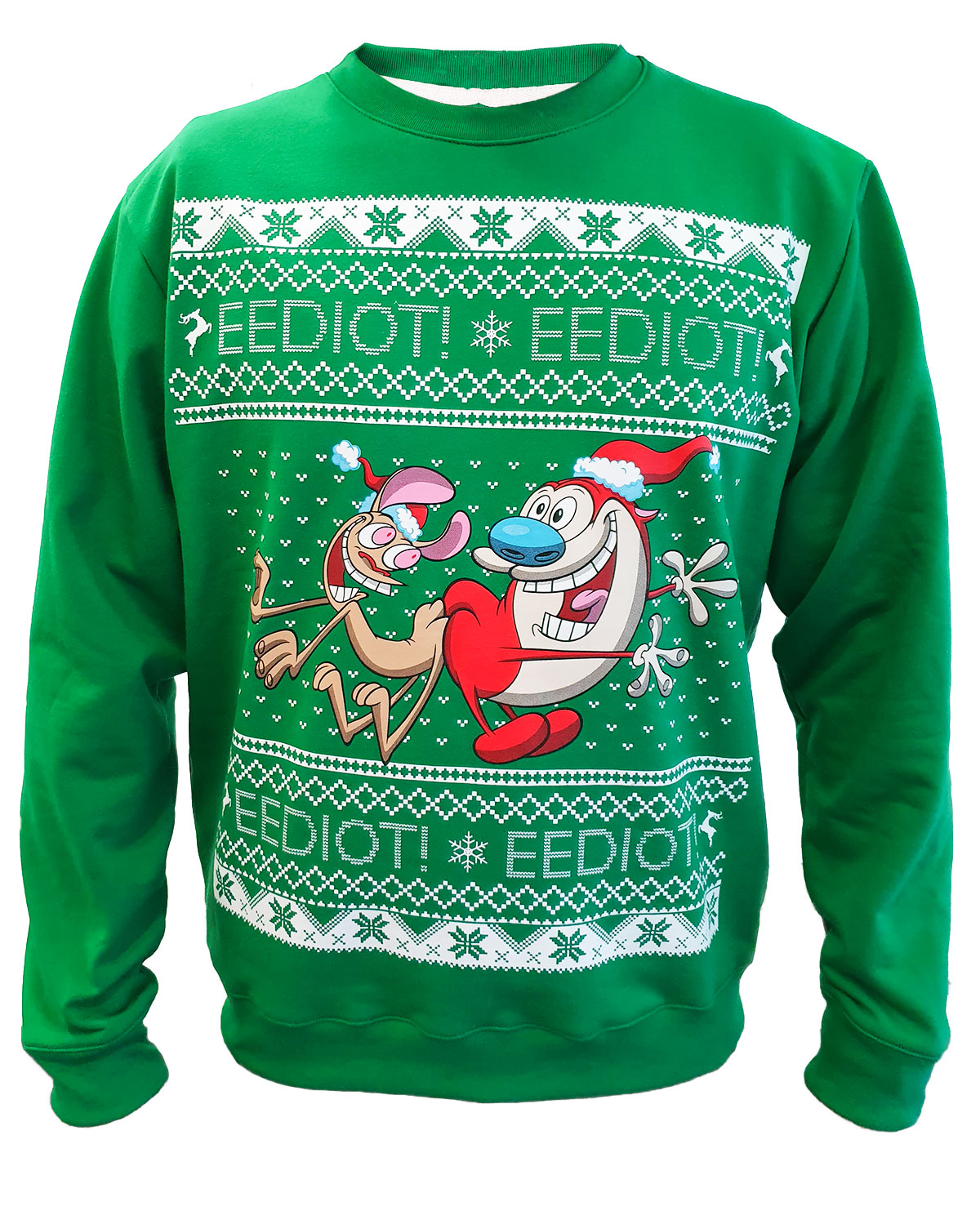 JUMPER DE NAVIDAD REN Y STIMPY VERDE MEDIANO