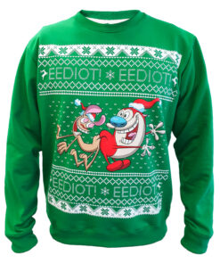 JUMPER DE NAVIDAD REN Y STIMPY VERDE GRANDE