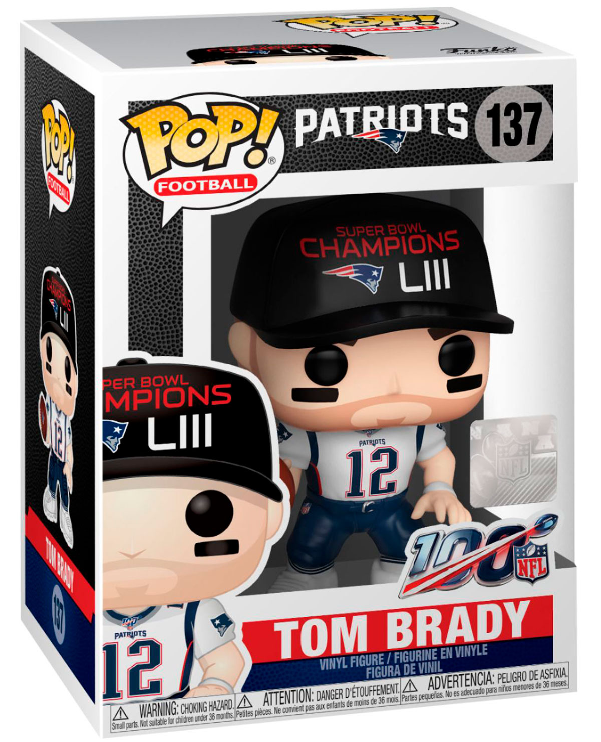 FIGURA POP NFL TOM BRADY SUPER BOWL CHAMPIONS LIII PATRIOTS - Image 2