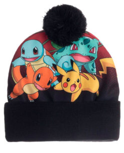 GORRO BEANIE POKEMON SUBLIMADO NEGRO