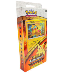 CAJA POKEMON TRADING CARD GAME LEYENDAS LUMINOSAS PIKACHU CON PIN ESP