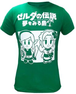 PLAYERA THE LEGEND OF ZELDA LINKS AWAKENING CHIBI VERDE GRANDE