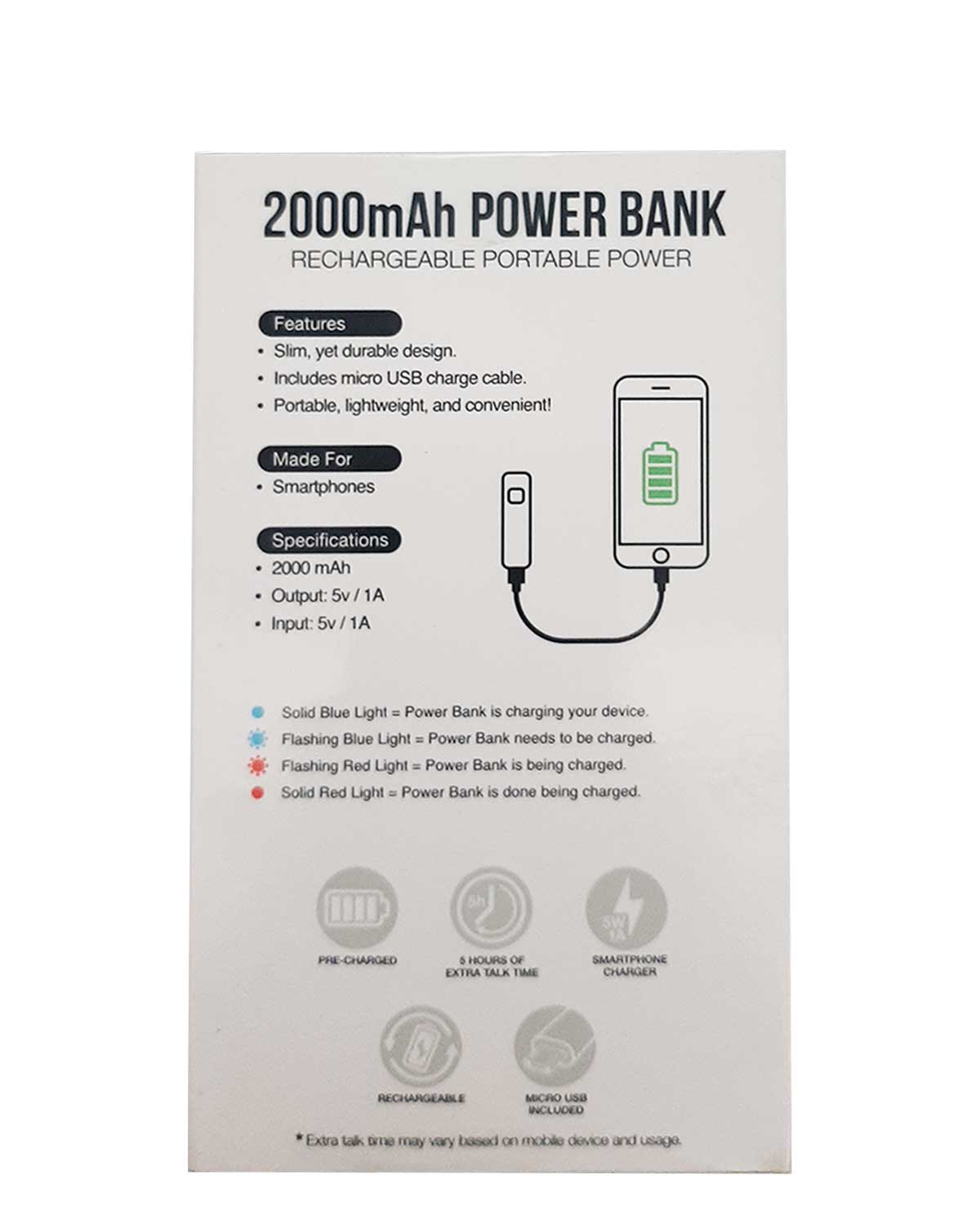 POWER BANK GEMS 2000 MAH BLANCA - Image 2