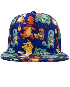 GORRA SNAPBACK POKEMON ALL OVER SUBLIMADA AZUL