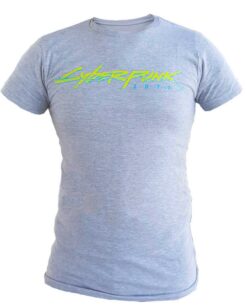 PLAYERA CYBERPUNK 2077 LOGO GRIS CHICA