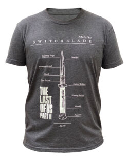 PLAYERA THE LAST OF US PART II SWITCHBLADE CHICA GRIS