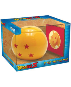 SET DE TAZA Y PORTAVASOS DRAGON BALL Z ESFERA DE 4 ESTRELLAS