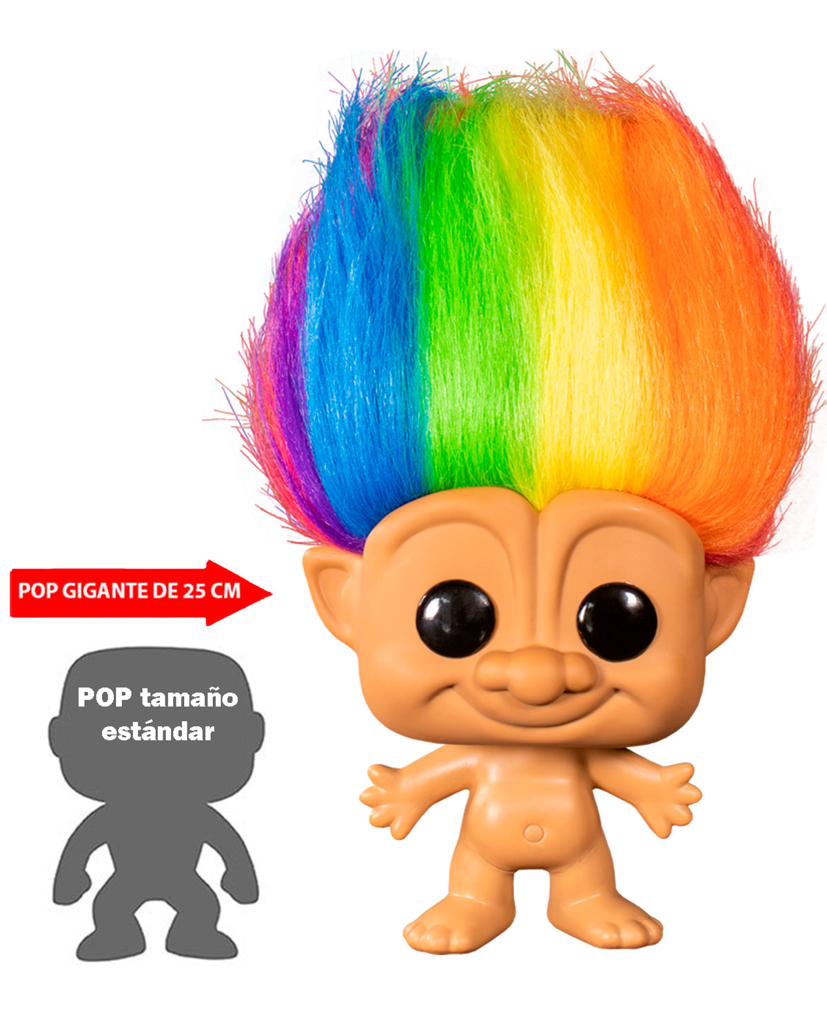 FIGURA POP GOOD LUCK TROLLS RAINBOW TROLL 25 CM