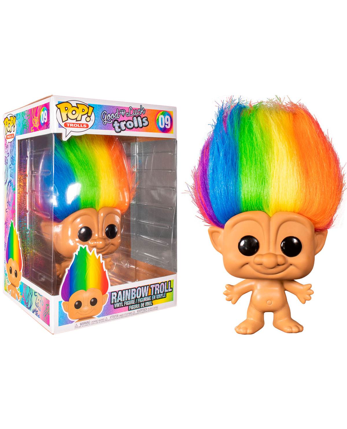 FIGURA POP GOOD LUCK TROLLS RAINBOW TROLL 25 CM - Image 2