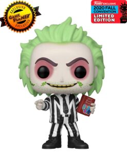 FIGURA POP BEETLEJUICE WITH HANDBOOK OF RECENTLY DECEASES NEW YORK COMIC CON 2020