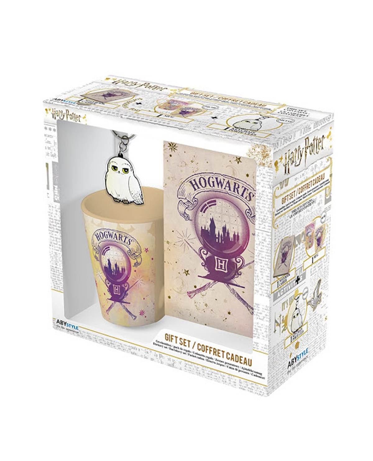 SET DE TAZA LIBRETA Y LLAVERO HOGWARTS