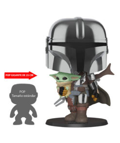 FIGURA POP THE MANDALORIAN MANDO WITH CHROME 25 CM