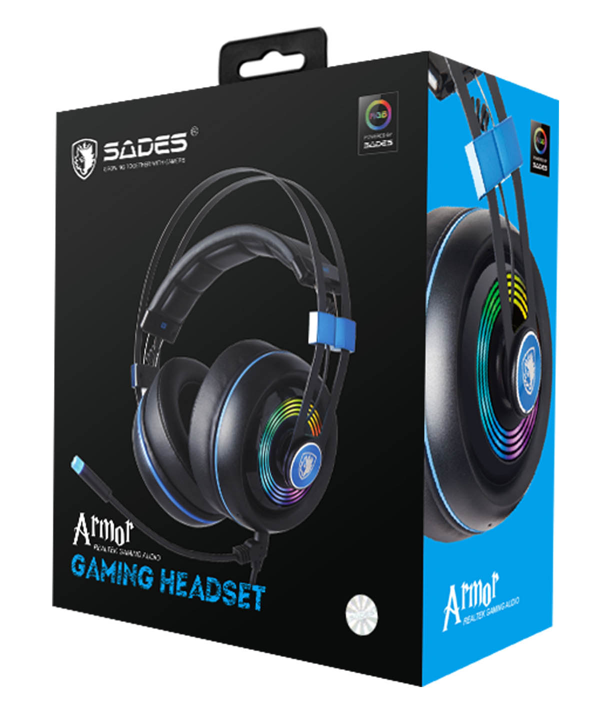 HEADSET PC SADES ALAMBRICO ARMOR NEGRO - Image 3