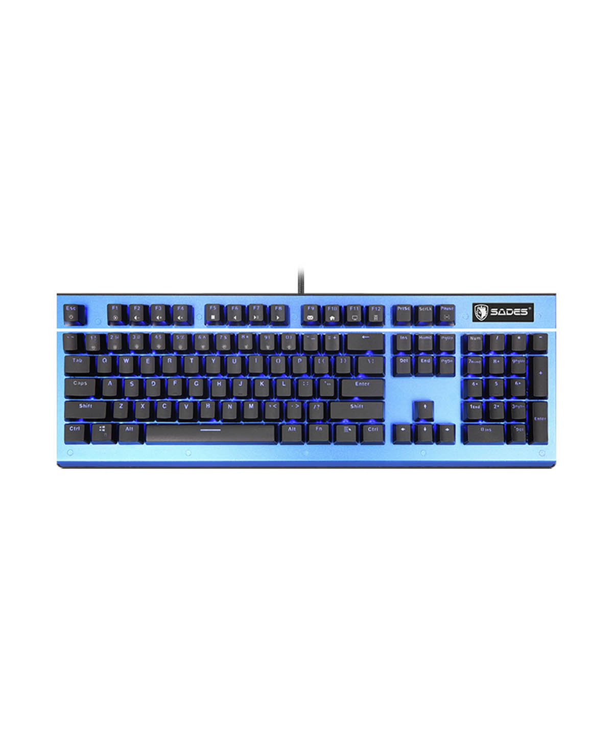 TECLADO PC SADES ALAMBRICO SICKLE AZUL