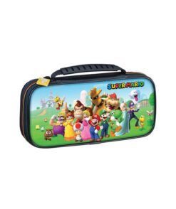 ESTUCHE RIGIDO NINTENDO SWITCH MARIO FAMILY FONDO AZUL