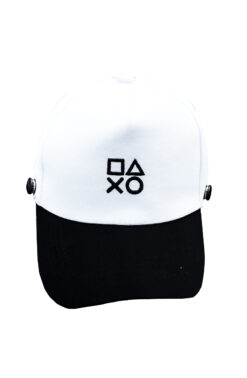 GORRA PLAYSTATION BLANCA NEGRA ICONOS PS