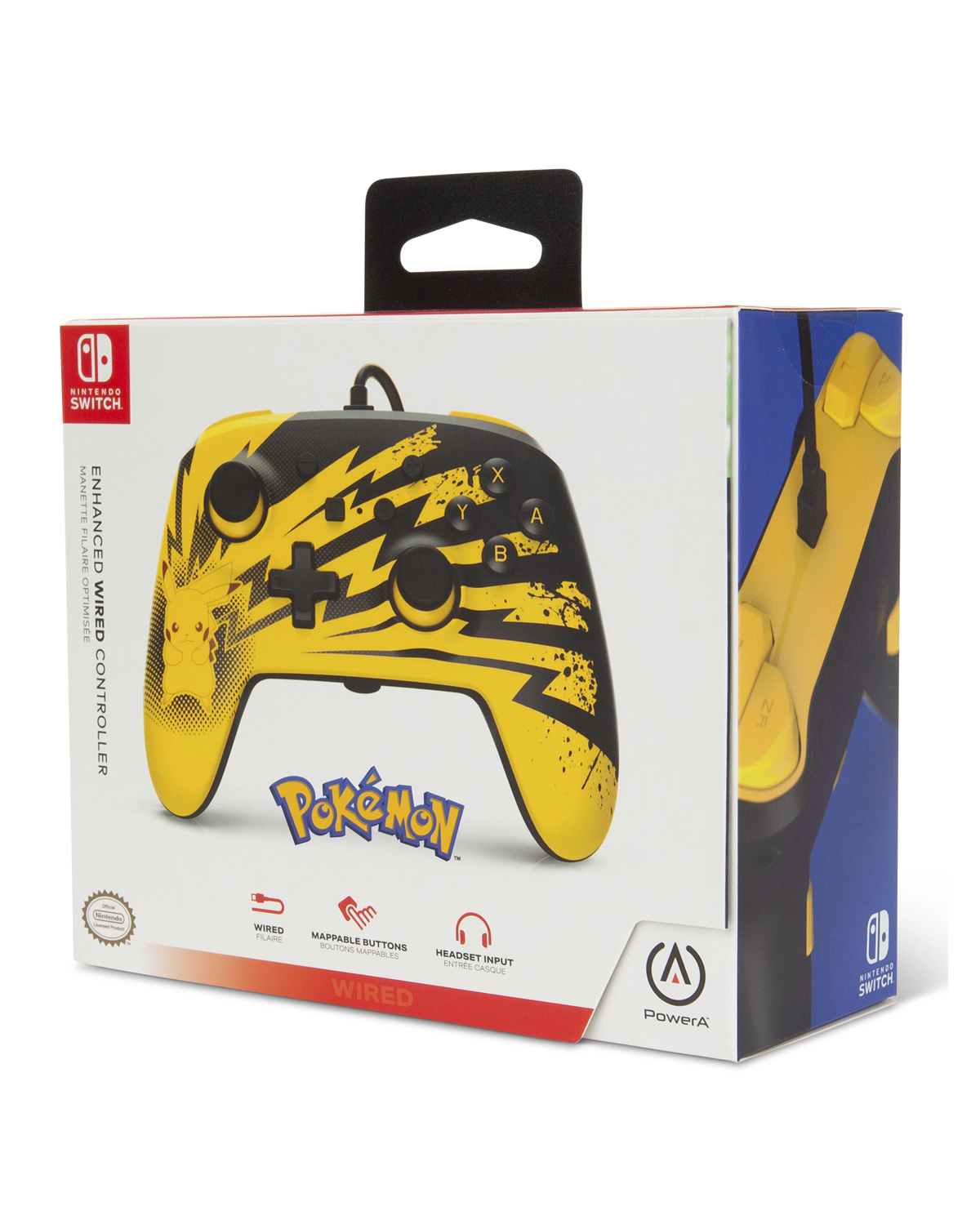 CONTROL NINTENDO SWITCH ALAMBRICO POWER A PIKACHU AMARILLO - Image 2