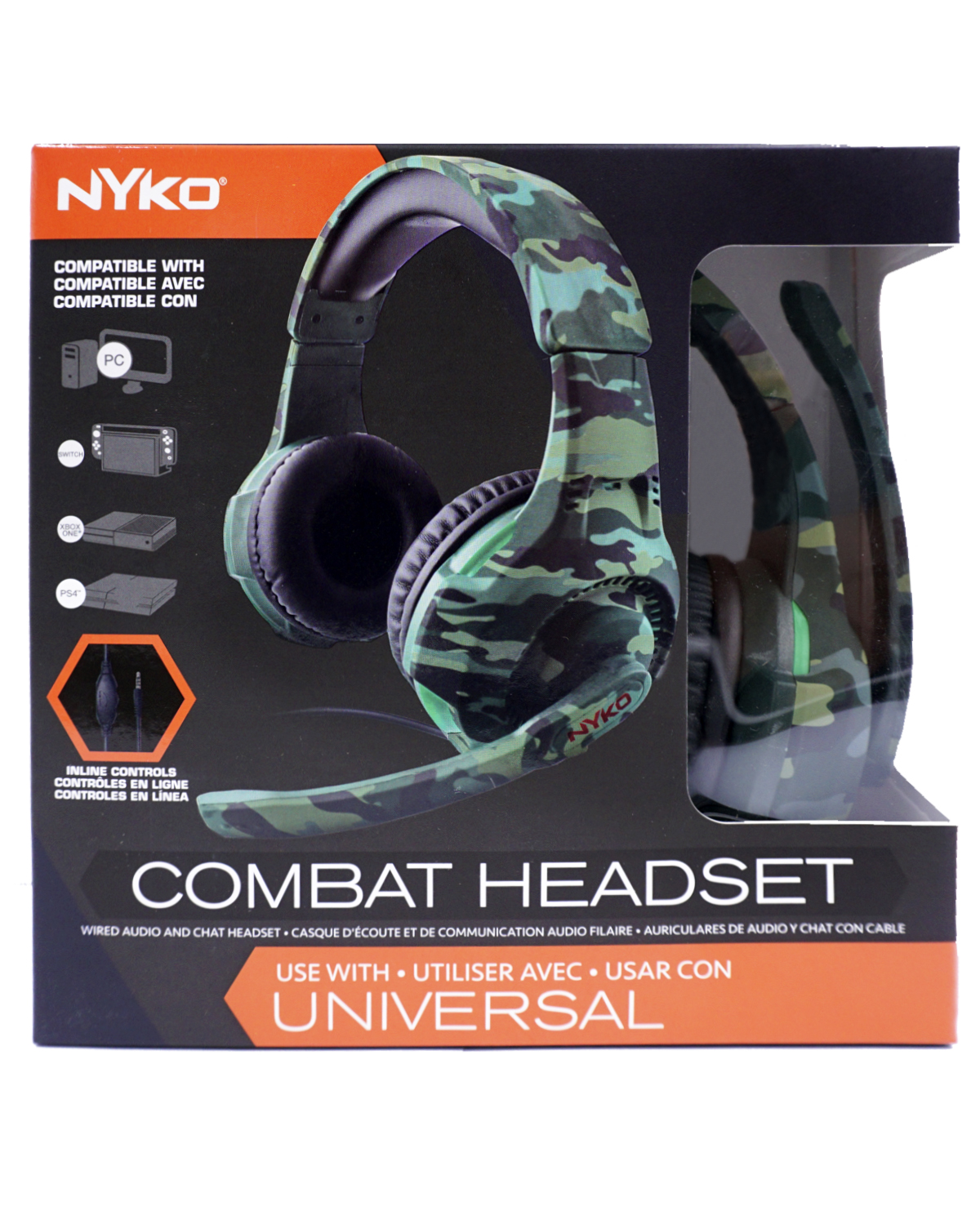 HEADSET UNIVERSAL NYKO DELUXE GREEN CAMO