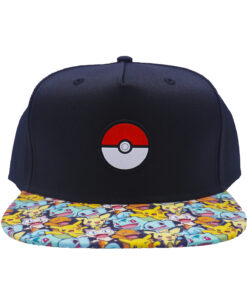 GORRA SNAPBACK POKEMON POKEBALL PERSONAJES NEGRA