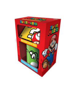 SET DE TAZA Y LLAVERO SUPER MARIO BROS YOSHI