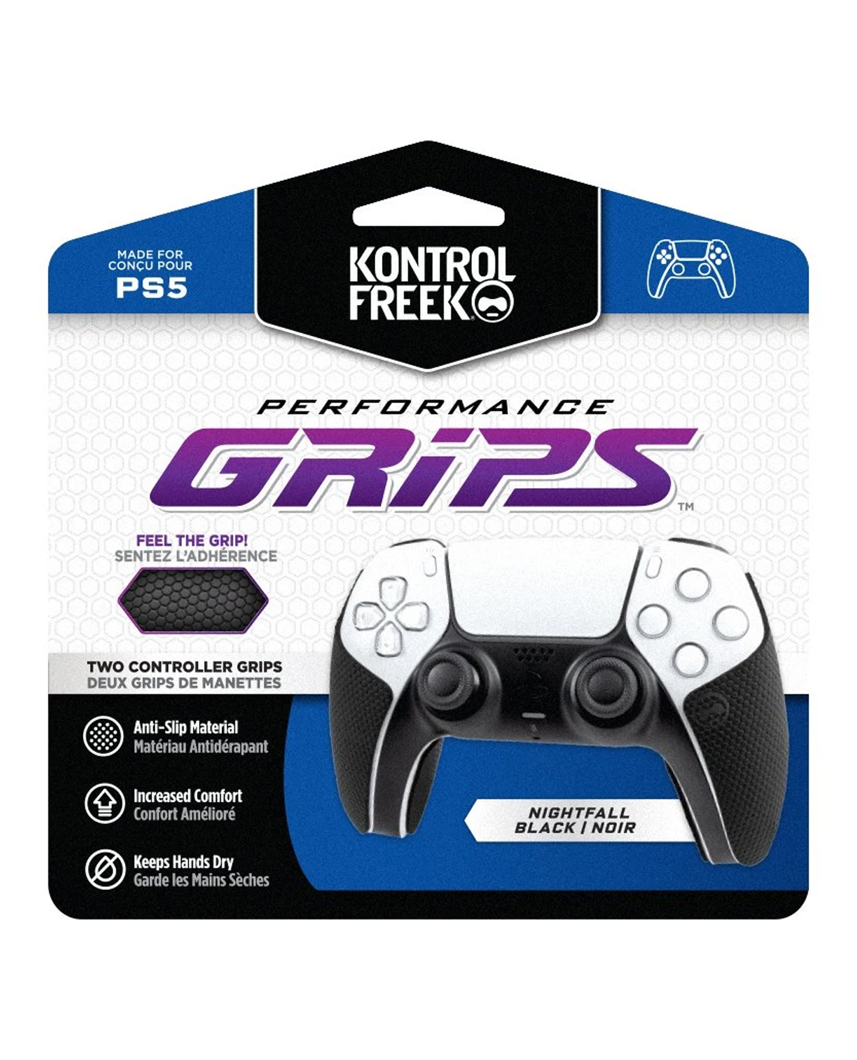 AGARRADERAS DE GOMA PARA CONTROLPLAYSTATION 5 NEGRO