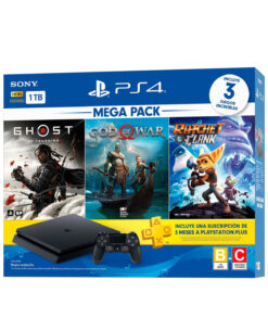 CONSOLA PLAYSTATION 4 SLIM NEGRO 1TB MEGAPACK 18
