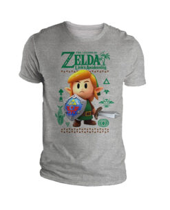 PLAYERA THE LEGEND OF ZELDA LINK WITH SWORD GRIS