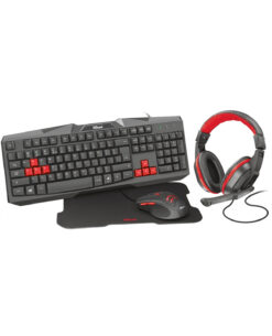 TECLADO HEADSET MOUSE AND MOUSE PAD TRUST ZIVA