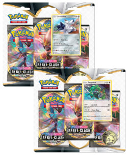 TRIPLE SOBRE POKEMON TRADING CARD GAME SWORD AND SHIELD REBEL CLASH SPANISH