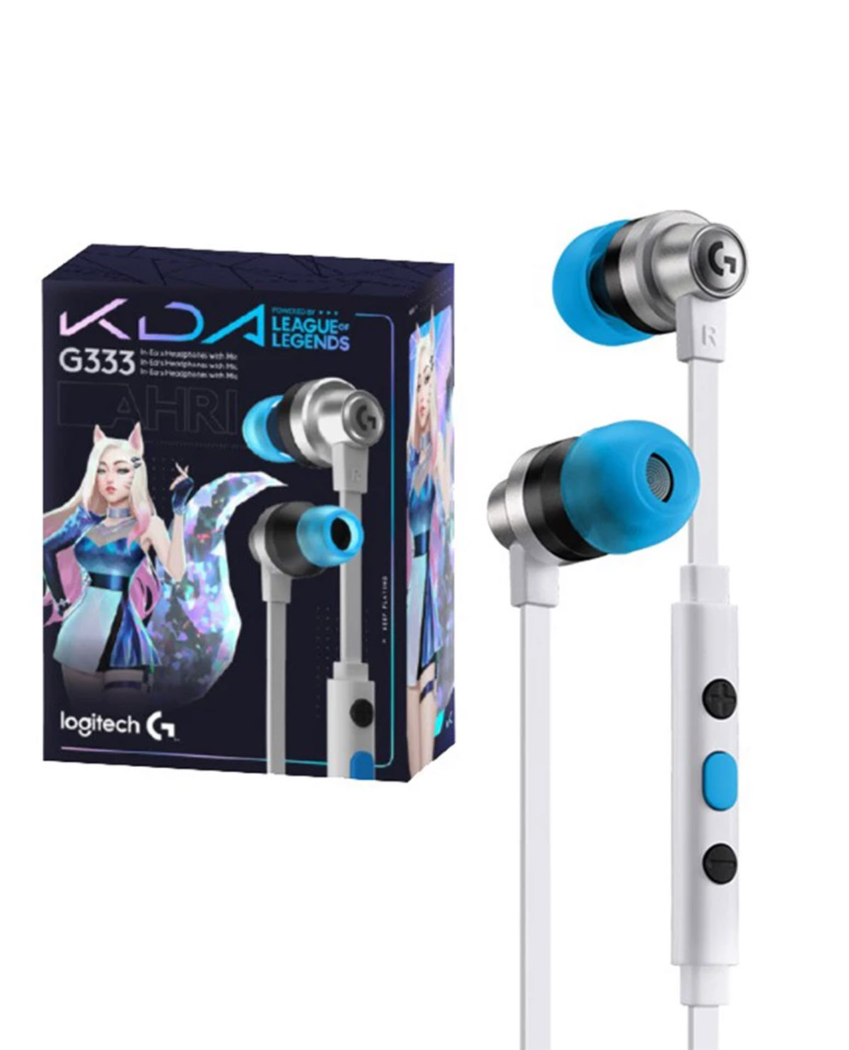 AUDIFONOS EARBUDS ALAMBRICOS LOGITECH G333 LEAGUE OF LEGENDS KDA - Image 3