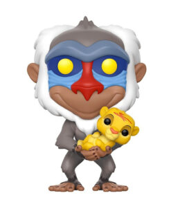 FIGURA POP LION KING RAFIKI HOLDING BABY SIMBA