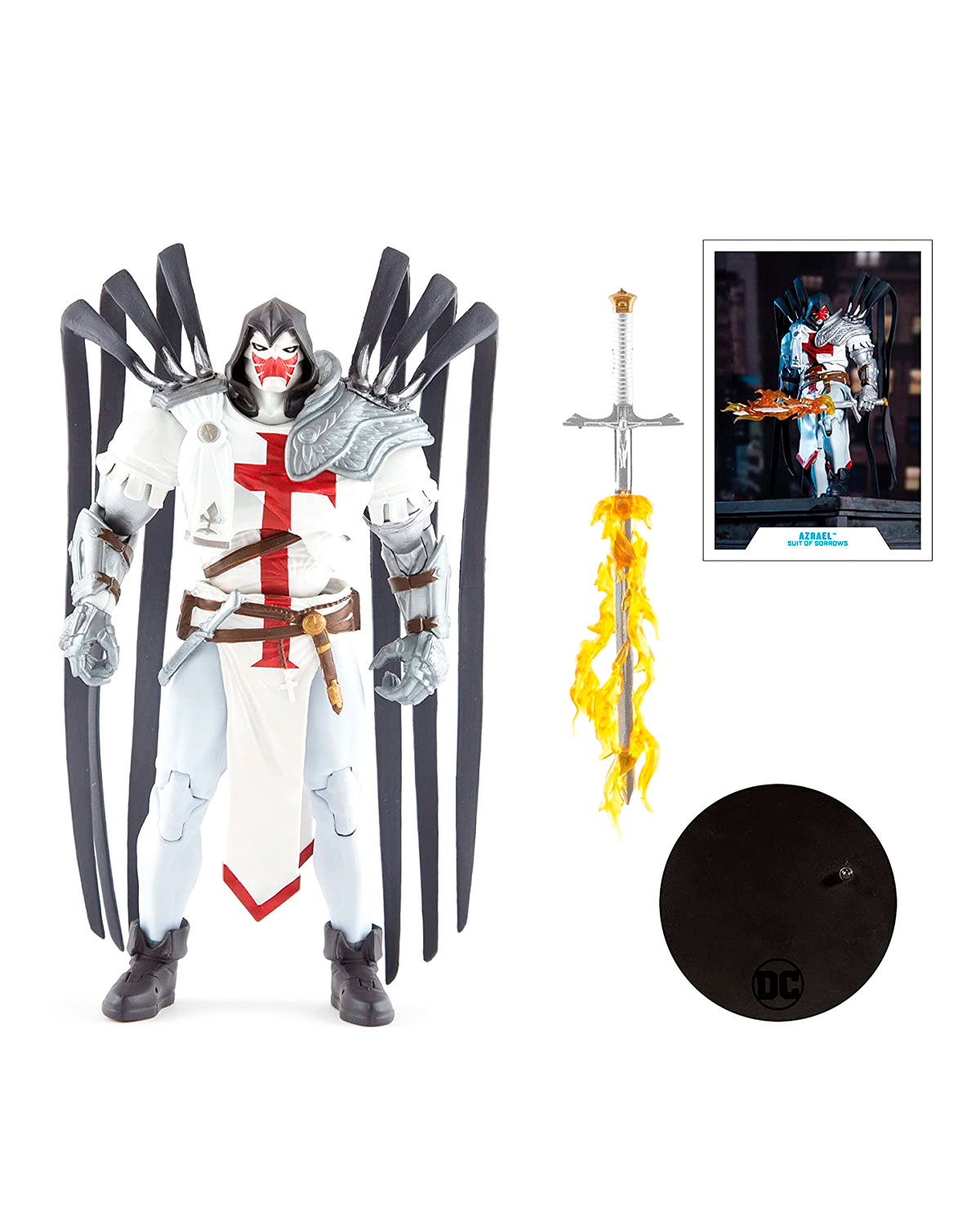 FIGURA DE ACCION MCFARLANE DC COMICS AZRAEL WHITE TEMPLAR - Image 3