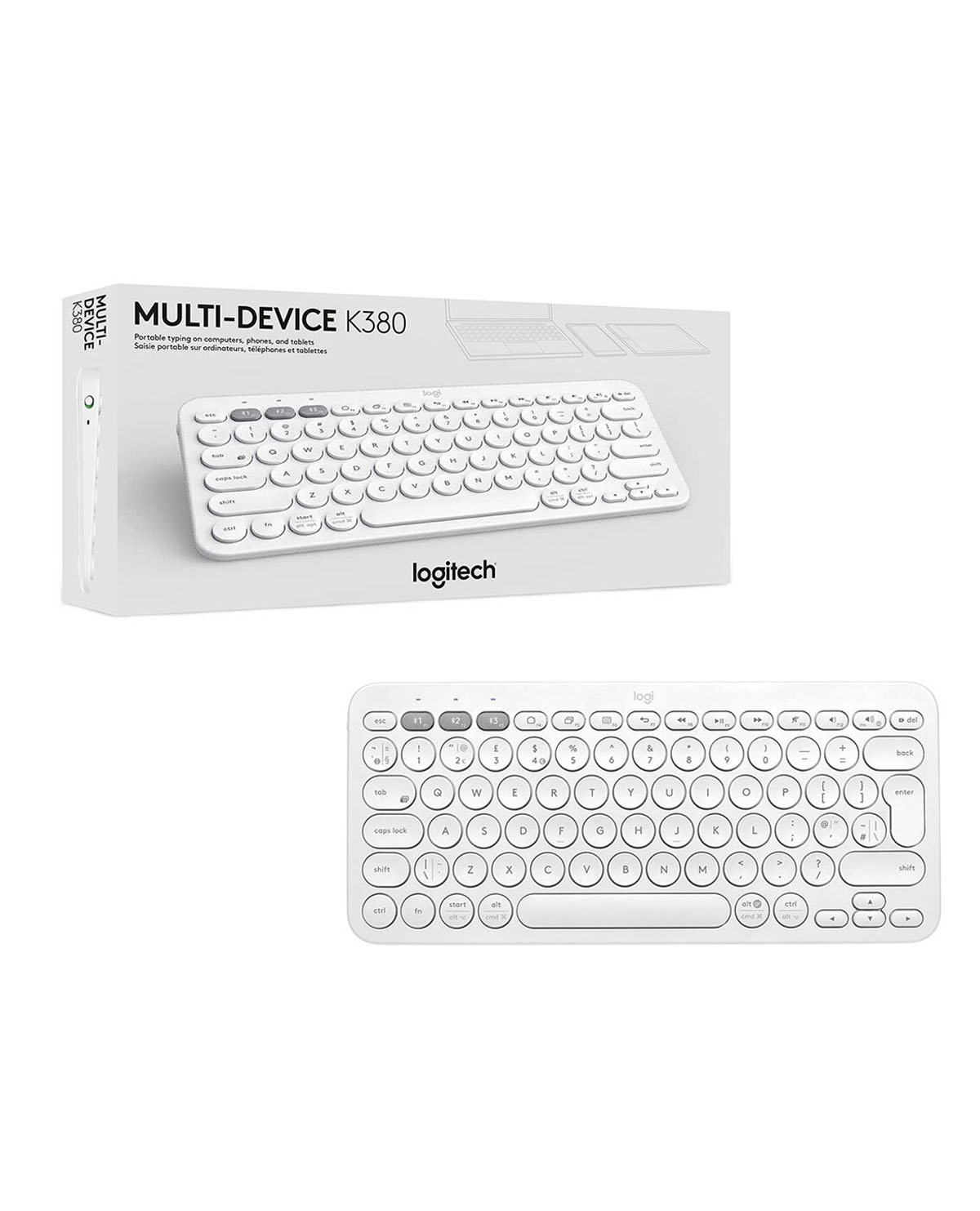 TECLADO INAAMBRICO LOGITECH K380 MULTIDEVICE BLANCO - Image 3
