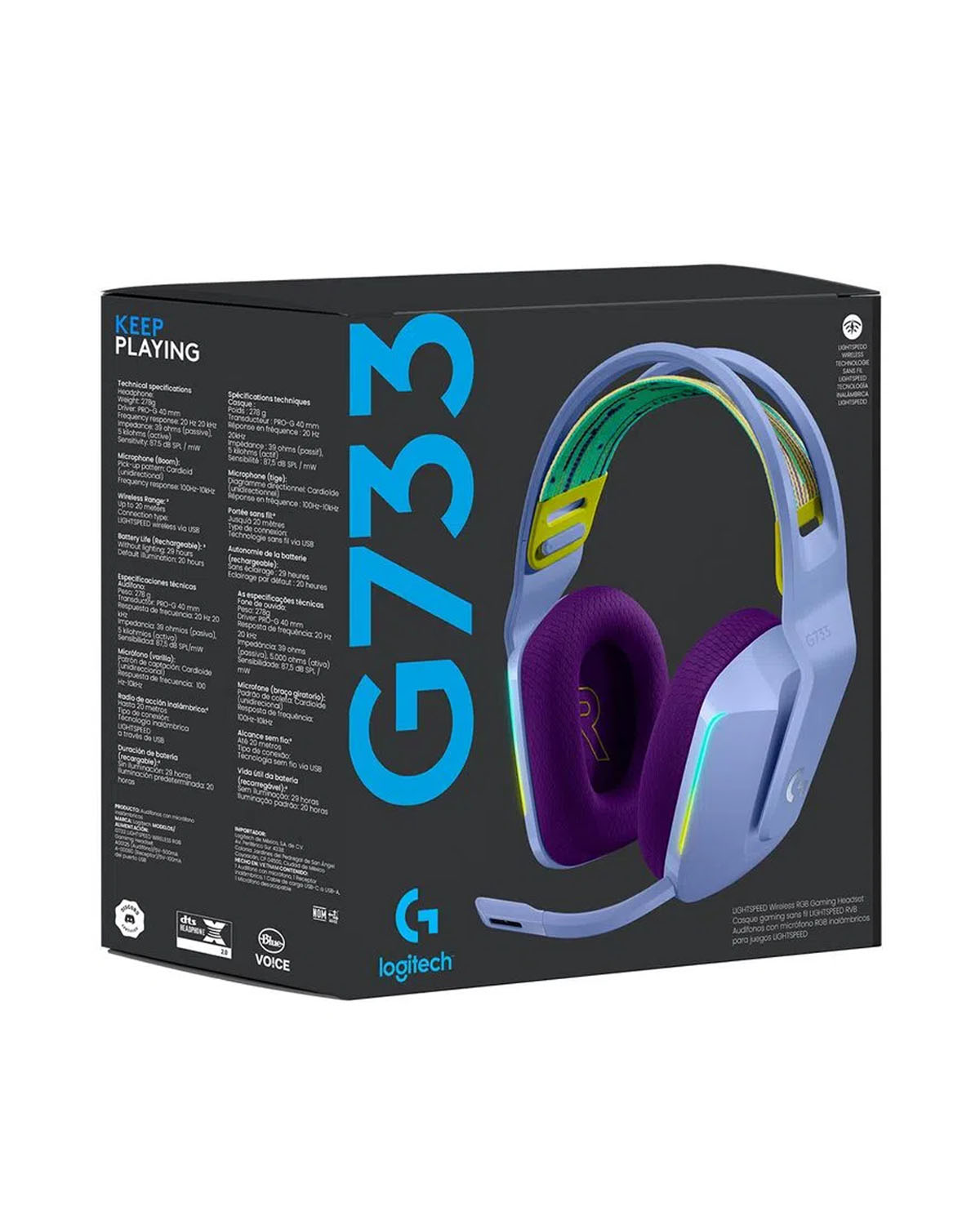 HEADSET INALAMBRICO LOGITECH G733 LILA - Image 4