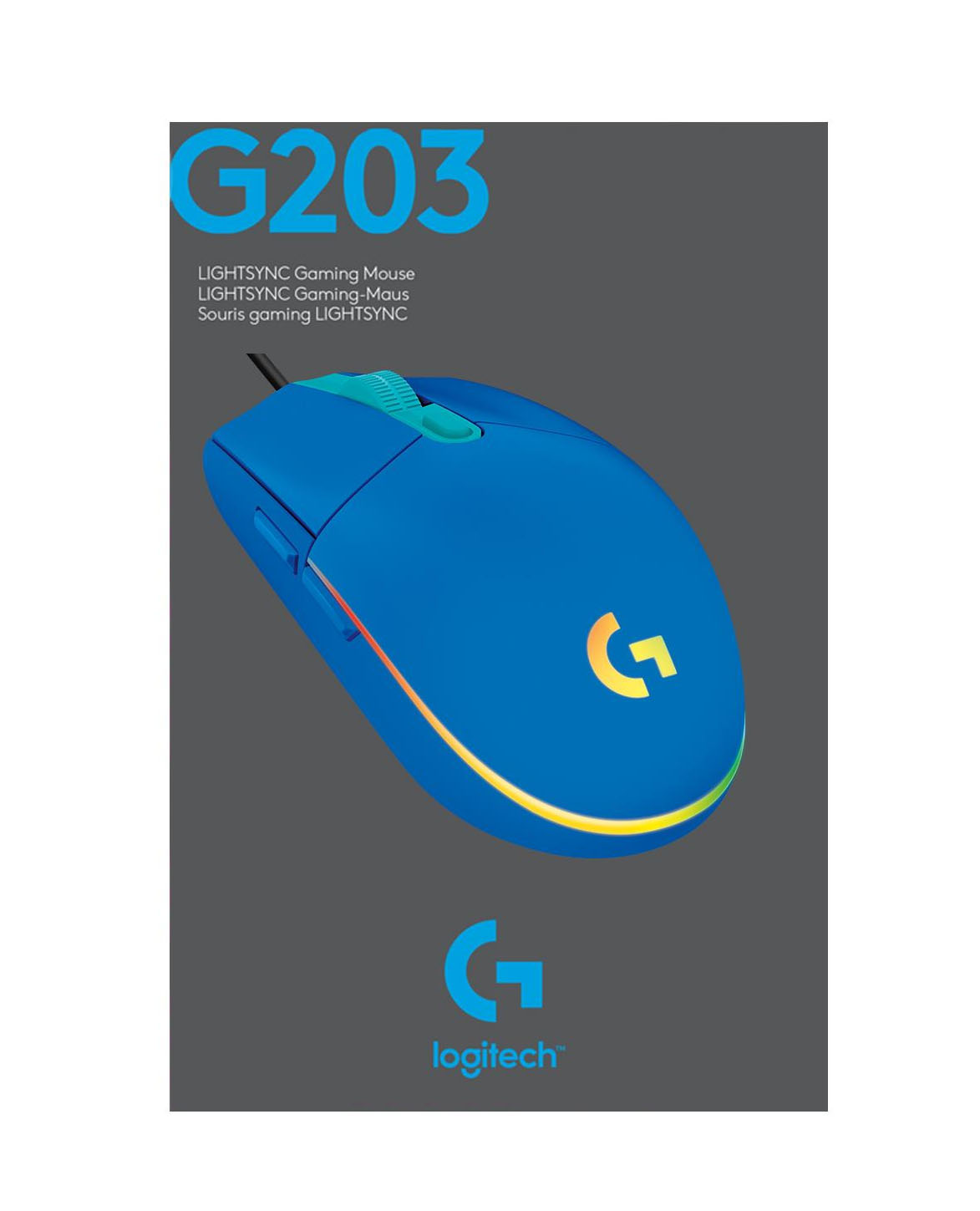 MOUSE ALAMBRICO LOGITECH G203 AZUL - Image 4