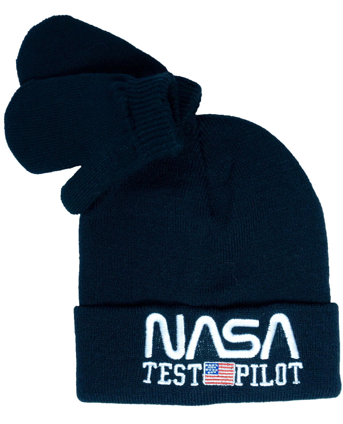 KIT GORRA BEANIE Y GUANTES BIOWORLD NASA AZUL