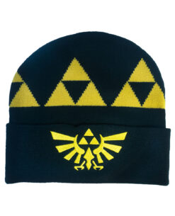 GORRO BEANIE THE LEGEND OF ZELDA LOGO NEGRO CON AMARILLO
