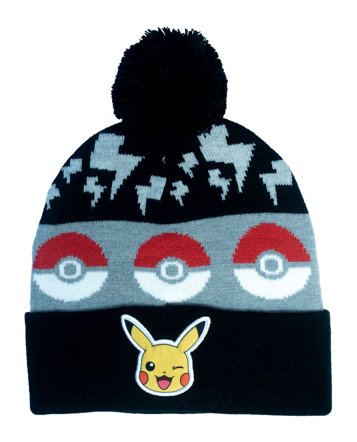 GORRO BEANIE POKEMON PIKACHU NEGRO