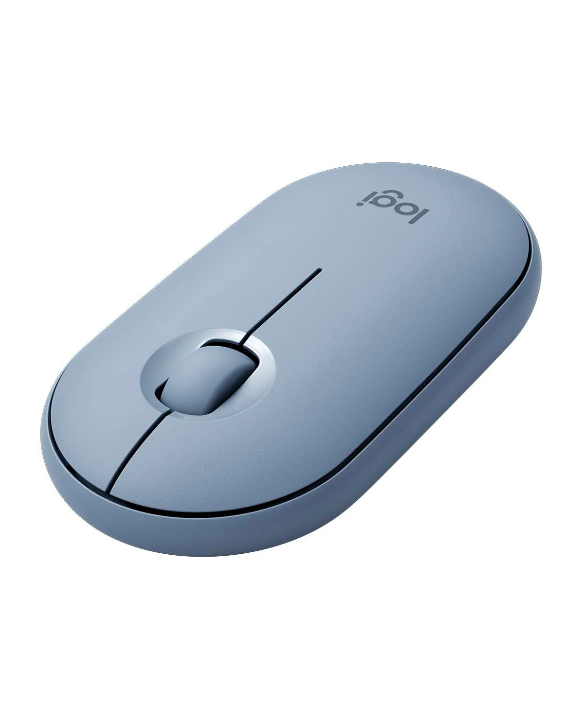 MOUSE INALAMBRICO LOGITECH PEBBLE M350 GRIS AZUL - Image 2