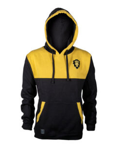 SUDADERA NEGRA CON AMARILLO WORLD OF WARCRAFT ALLIANCE TO THE END  GRANDE
