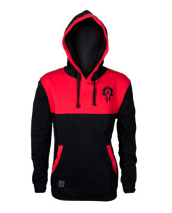 SUDADERA NEGRA CON ROJO WORLD OF WARCRAFT HORDE TO THE END CHICA