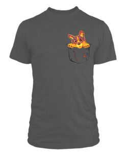 PLAYERA GRIS WORLD OF WARCRAFT MOLTEN CORGI IN MY POCKET GRANDE