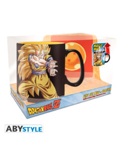 SET DE TAZA CERAMICA Y PORTAVASOS GOKU KAMEHAMEHA