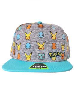 GORRA BIOWORLD GRIS LOGO POKEMON
